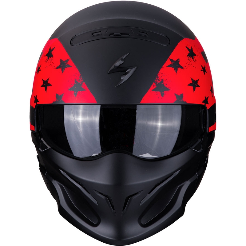 Helm Skorpion EXO-COMBAT Rookie schwarz-rot Ausverkauf