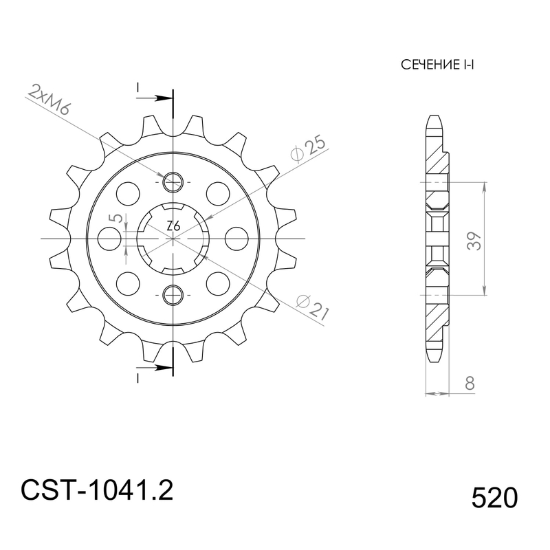 Ritzel SUPERSPROX 14T, 520