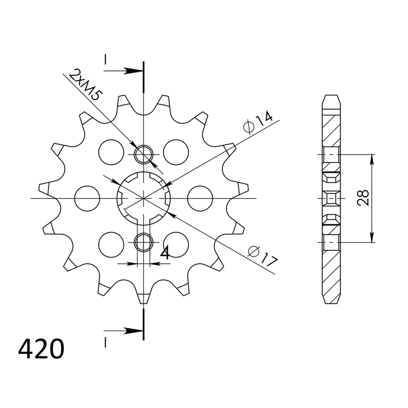 Ritzel SUPERSPROX 13T, 420