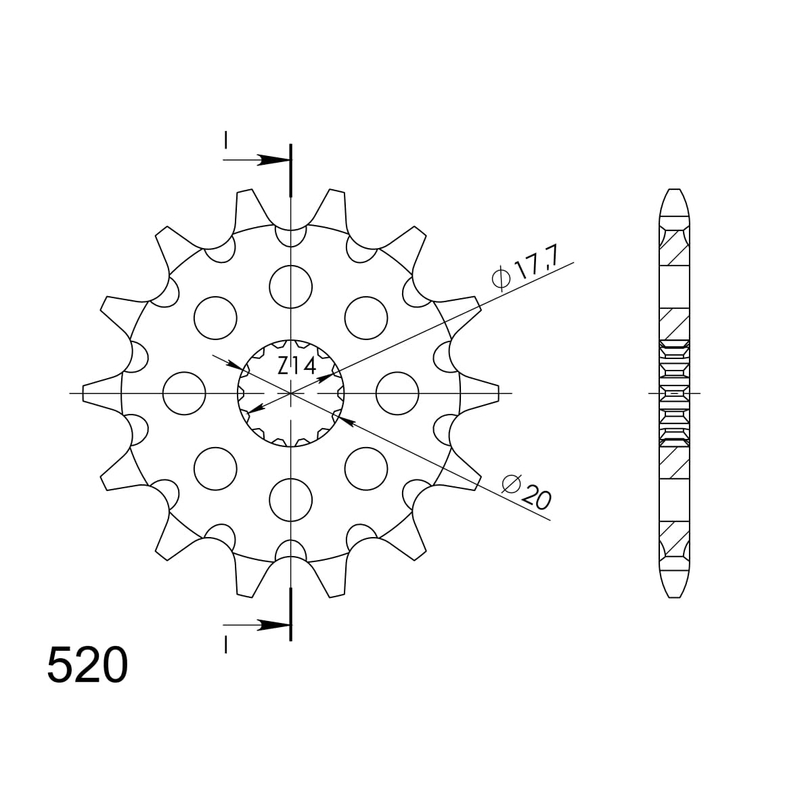 Ritzel SUPERSPROX 13T, 520
