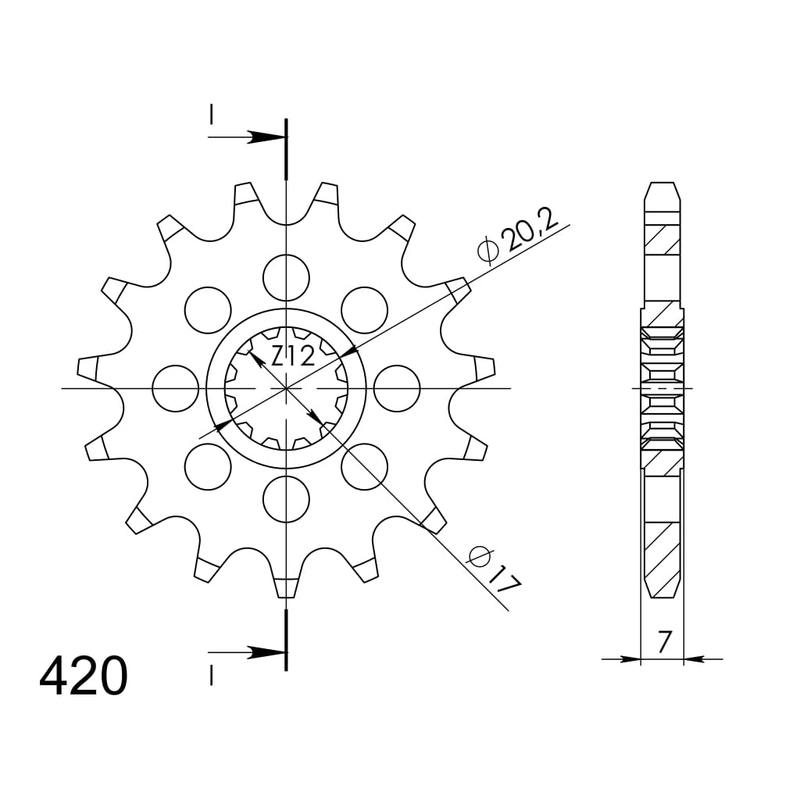 Ritzel SUPERSPROX 15T, 420