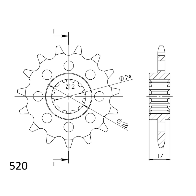 Ritzel SUPERSPROX 15T, 520