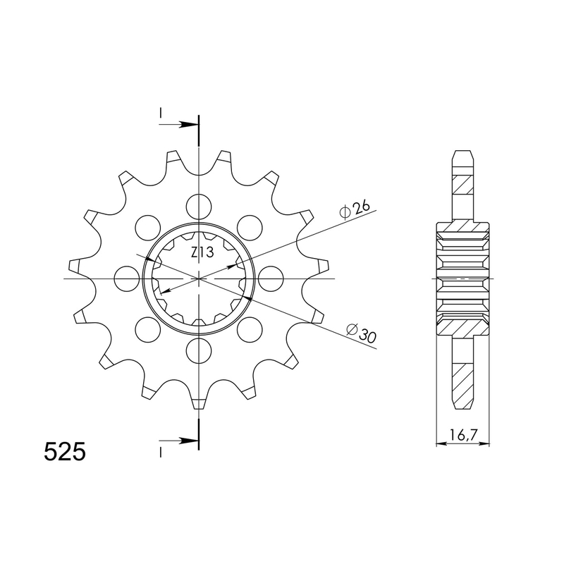 Ritzel SUPERSPROX 15T, 525