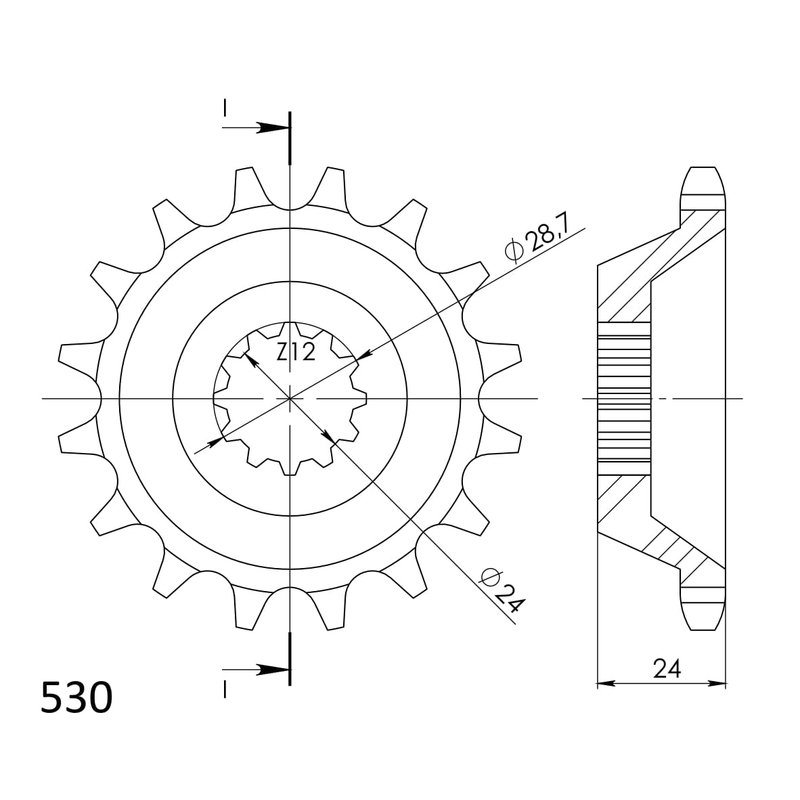 Ritzel SUPERSPROX 17T, 530