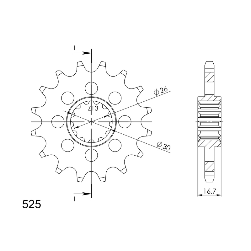 Ritzel SUPERSPROX 16T, 525
