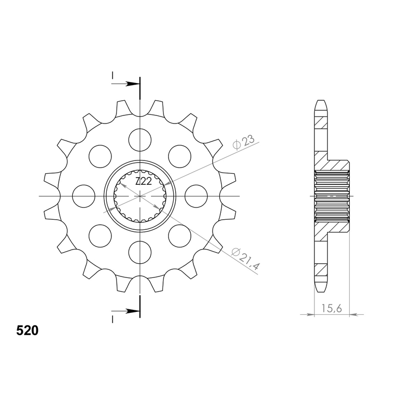 Ritzel SUPERSPROX 15T, 520