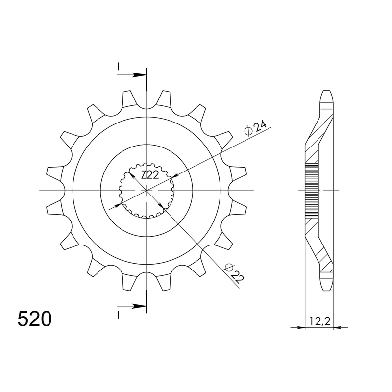 Ritzel SUPERSPROX 16T, 520