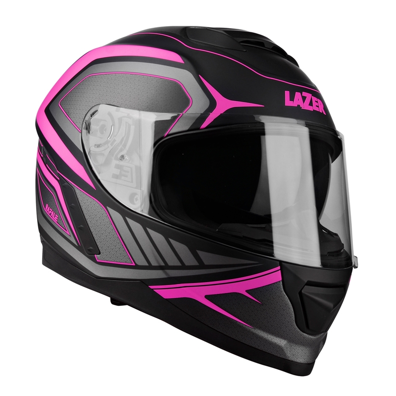 Integral Motorradhelm Lazer Rafale Hexa schwarz und rosa