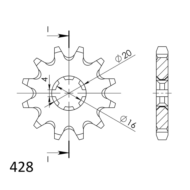 Ritzel SUPERSPROX 12T, 428