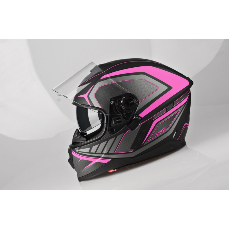 Integral Motorradhelm Lazer Rafale Hexa schwarz und rosa