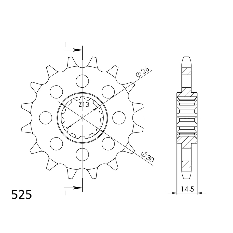 Ritzel SUPERSPROX 16T, 525