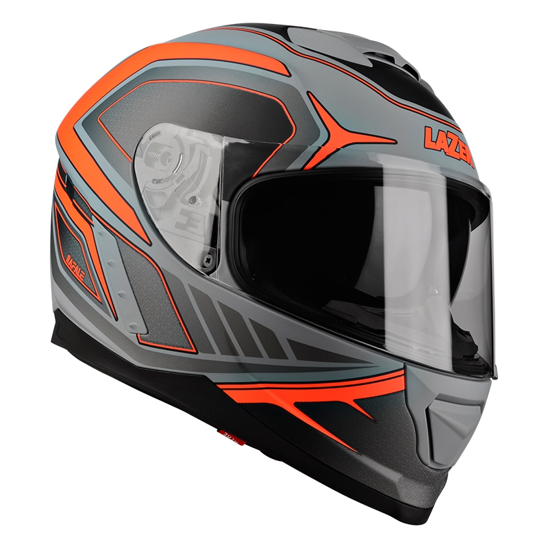 Integral Motorradhelm Lazer Rafale Hexa grau-orange Ausverkauf