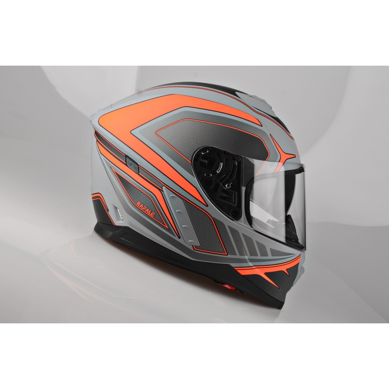 Integral Motorradhelm Lazer Rafale Hexa grau-orange Ausverkauf