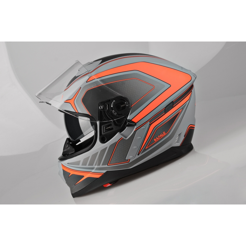 Integral Motorradhelm Lazer Rafale Hexa grau-orange Ausverkauf