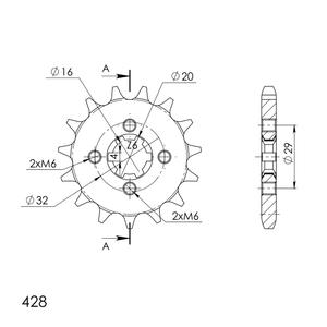 Ritzel SUPERSPROX CST-1425:15 15T, 428