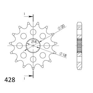 Ritzel SUPERSPROX CST-426:13 13T, 428