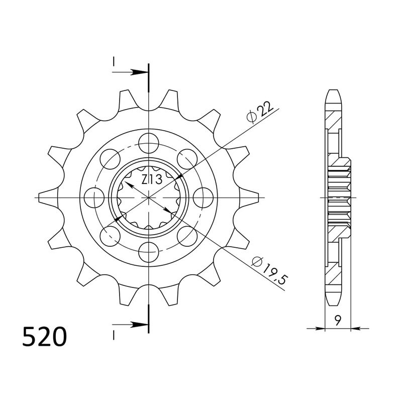 Ritzel SUPERSPROX 14T, 428