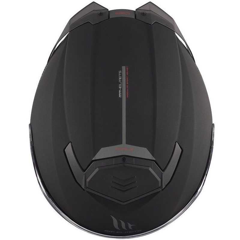 Motorrad-Klapphelm MT ATOM 2 SV SOLID A1 schwarz matt