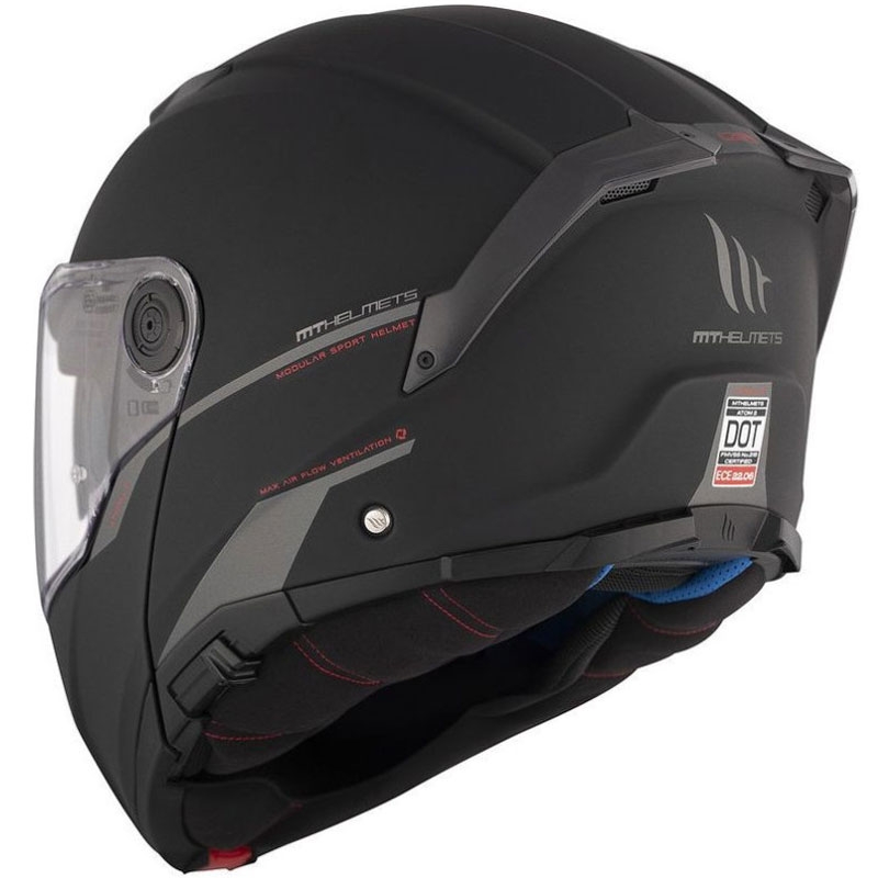 Motorrad-Klapphelm MT ATOM 2 SV SOLID A1 schwarz matt