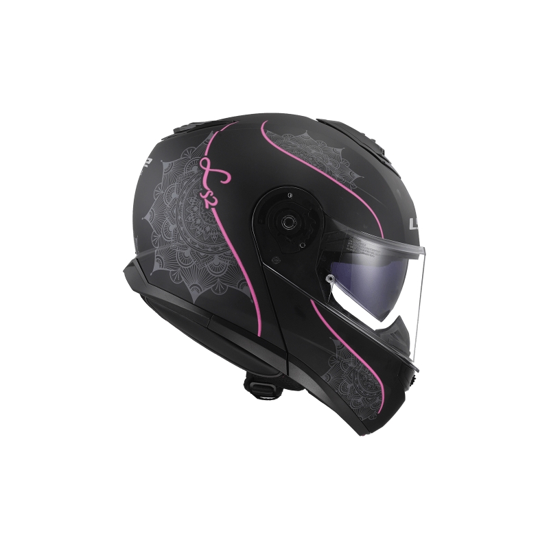 Klapphelm LS2 FF908 Strobe II Lux schwarz-pink