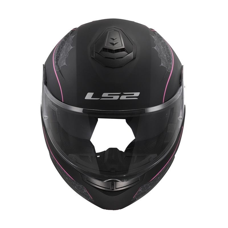 Klapphelm LS2 FF908 Strobe II Lux schwarz-pink