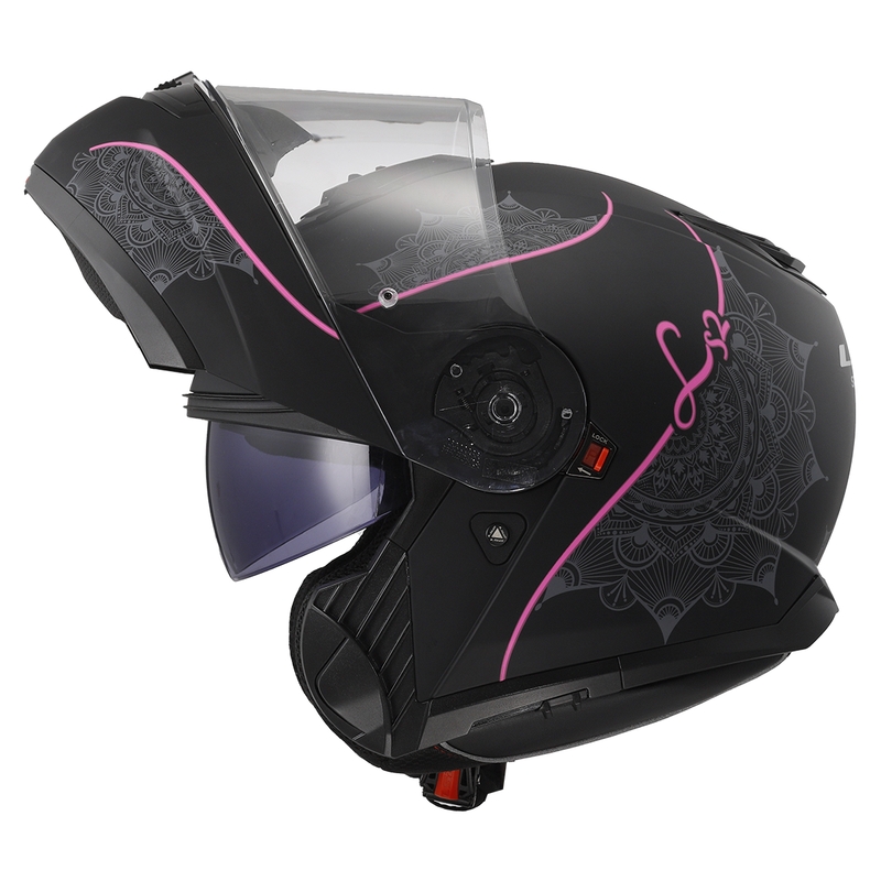 Klapphelm LS2 FF908 Strobe II Lux schwarz-pink