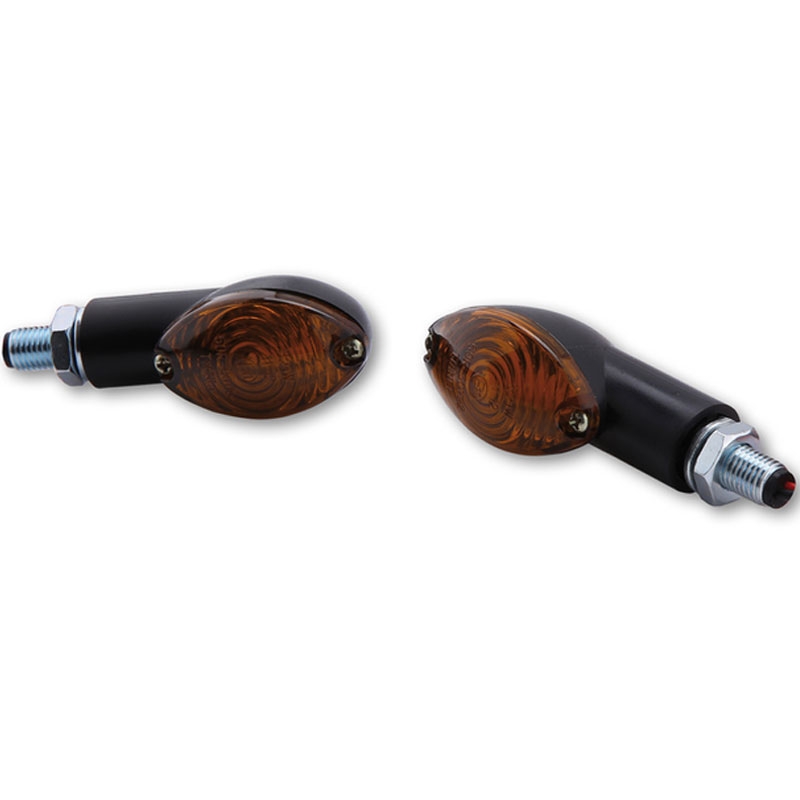 Motorradblinker Highsider Smart Cateye Mini schwarz-smoke