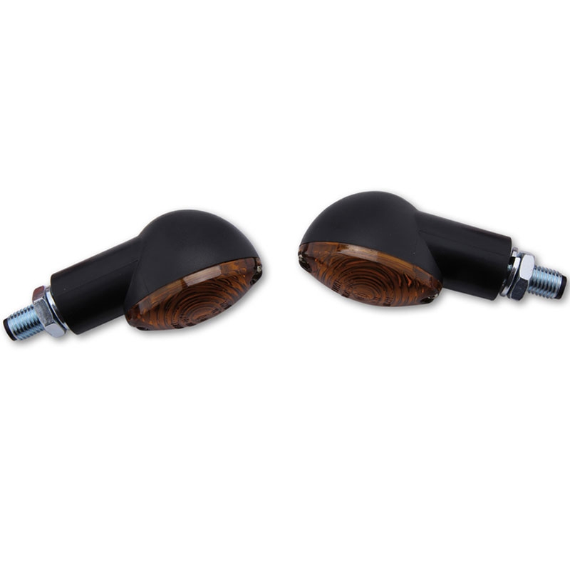 Motorradblinker Highsider Smart Cateye Mini schwarz-smoke