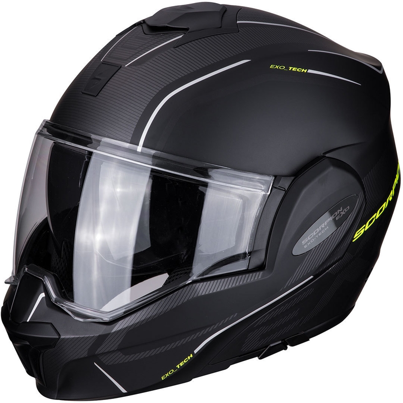 Klapphelm Scorpion EXO-TECH Time-Off schwarz-fluo gelb