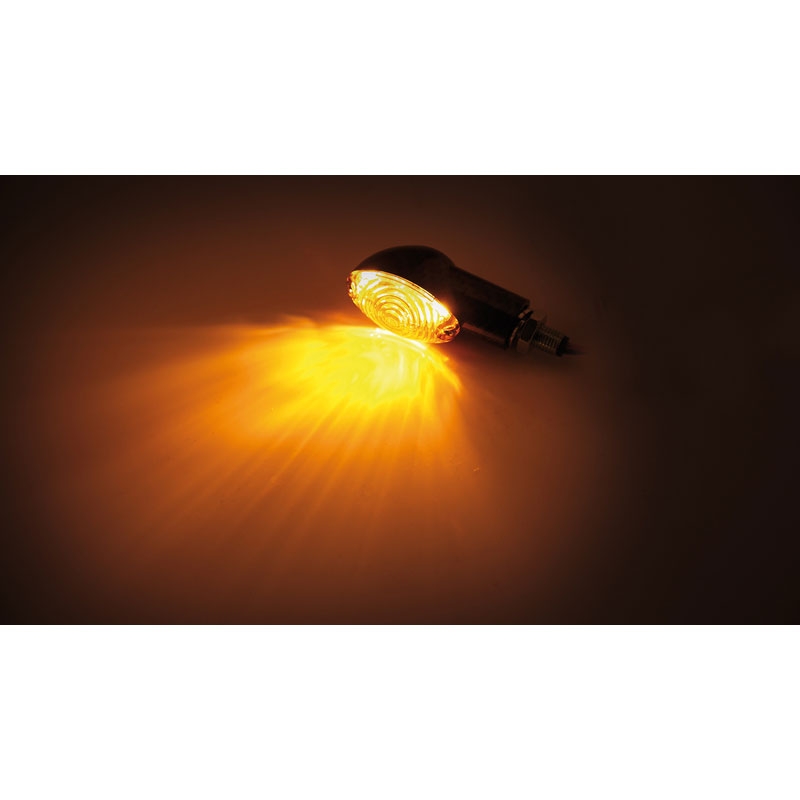 Motorradblinker Highsider Smart Cateye Mini rauchschwarz