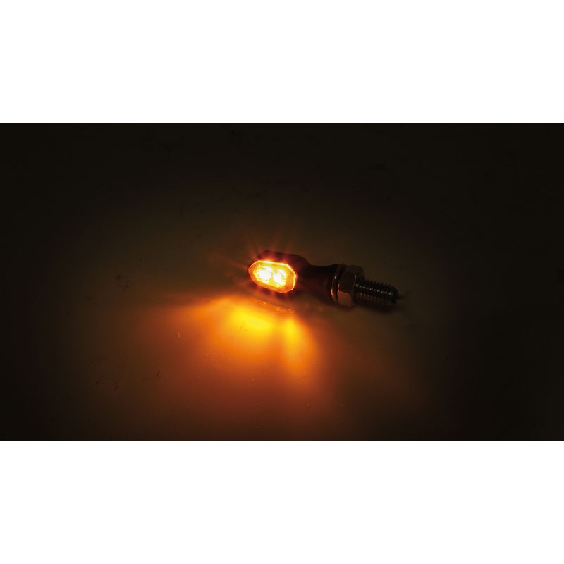 Motorradblinker Highsider Smart Crumb LED schwarz-smoke