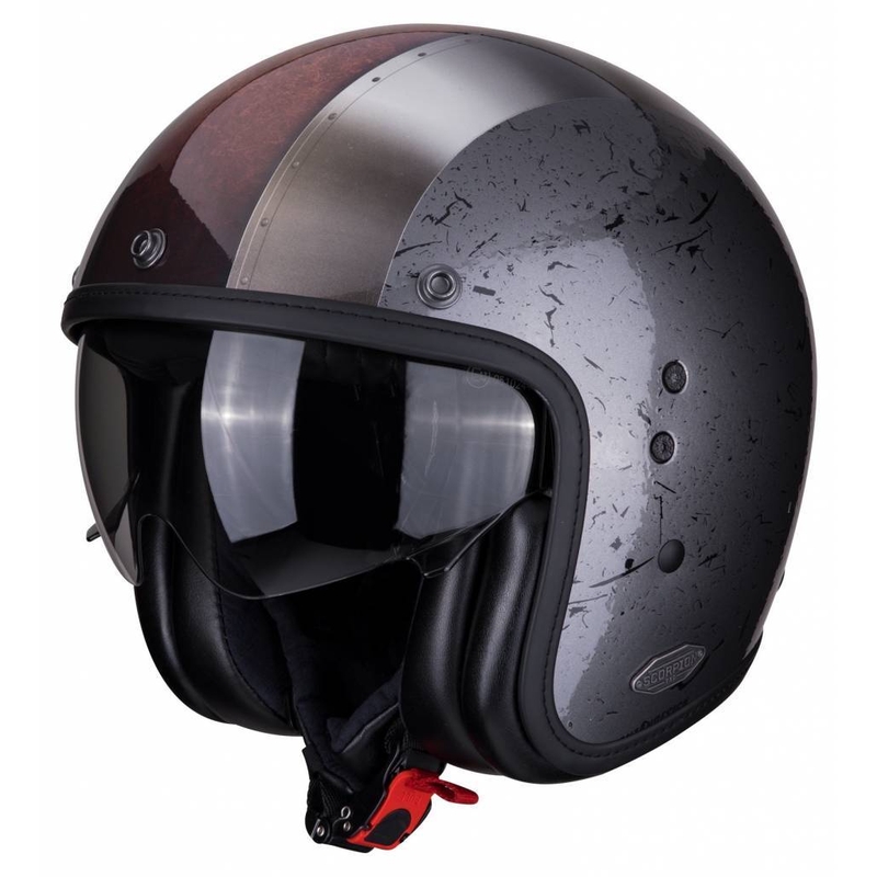 Offener Motorradhelm Scorpion Belfast Byway Silver Sale Ausverkauf