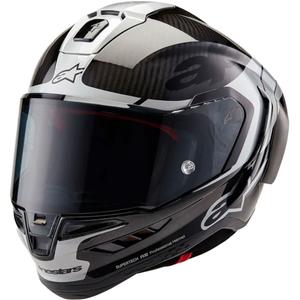 Alpinestars Supertech R-10 Element Carbon Integralhelm Motorrad silber-schwarz