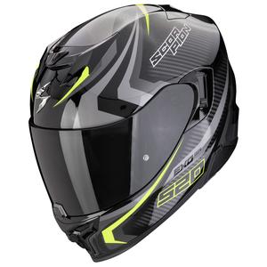 Scorpion EXO-520 EVO AIR TERRA Motorrad-Integralhelm Schwarz-Silber-Fluogelb