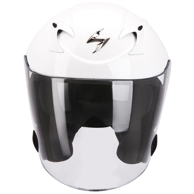 Offener Motorradhelm Scorpion EXO-220 weiß Ausverkauf