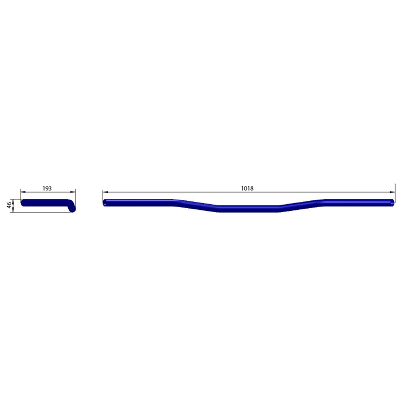 Motorradlenker Highsider Pro Wide Bar L11 1" Zoll, 95 mm schwarz