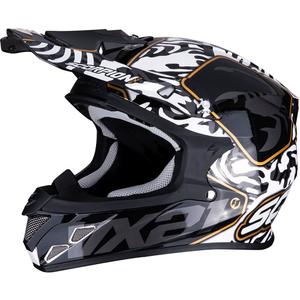 Motocross Helm Scorpion VX-21 Air Gnarly schwarz und weiß