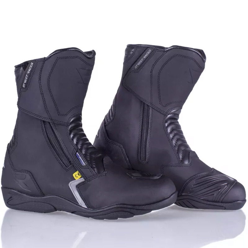 Street Racer Storm Schwarz Motorradstiefel