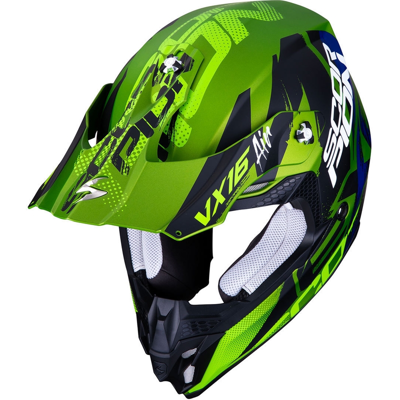 Motocross Helm Scorpion VX-16 Air Albion grün-schwarz