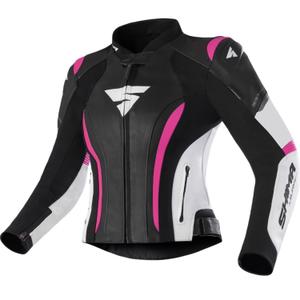 Shima Miura 2.0 Motorradjacke für Frauen in Schwarz, Weiß und Rosa