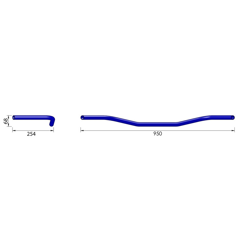 Motorradlenker Highsider PRO Old Style L12 95 mm chrom