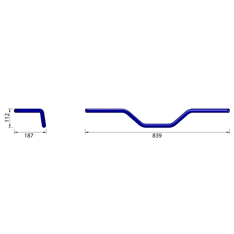 Motorradlenker Highsider PRO Flat Track L14 90 mm chrom