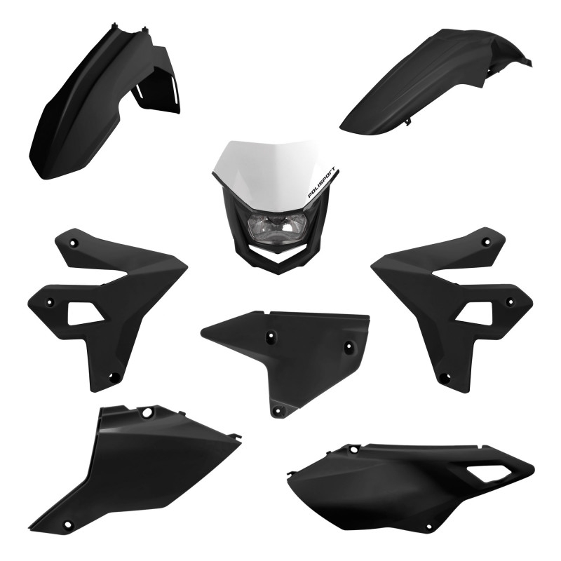Satz Kunststoffteile POLISPORT restyling schwarz
