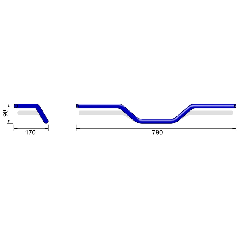 Highsider PRO Naked Bike A02 Motorradlenker schwarz