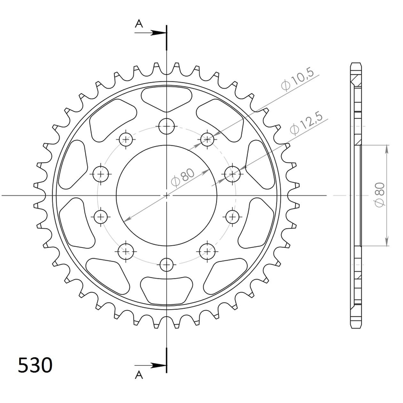 Ketten Rad SUPERSPROX schwarz 40T, 530 Ausverkauf
