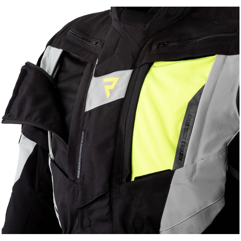 Rebelhorn Hardy II Motorradjacke grau-schwarz-fluo gelb Ausverkauf