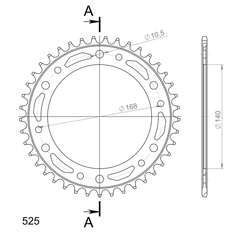 Ketten Rad SUPERSPROX schwarz 41T, 525 Ausverkauf