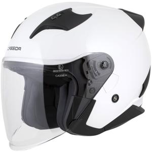 Cassida Reflex 2.0 Solid Jet-Motorradhelm weiß-schwarz