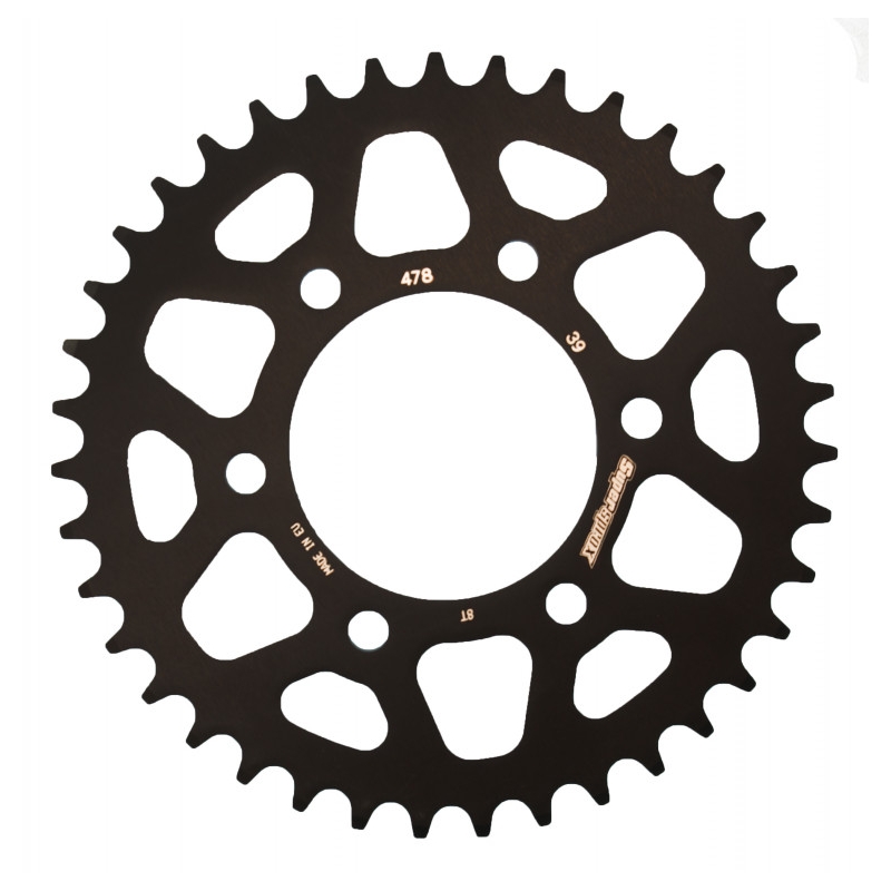 Aluminium-Ketten Rad SUPERSPROX schwarz 39T, 520