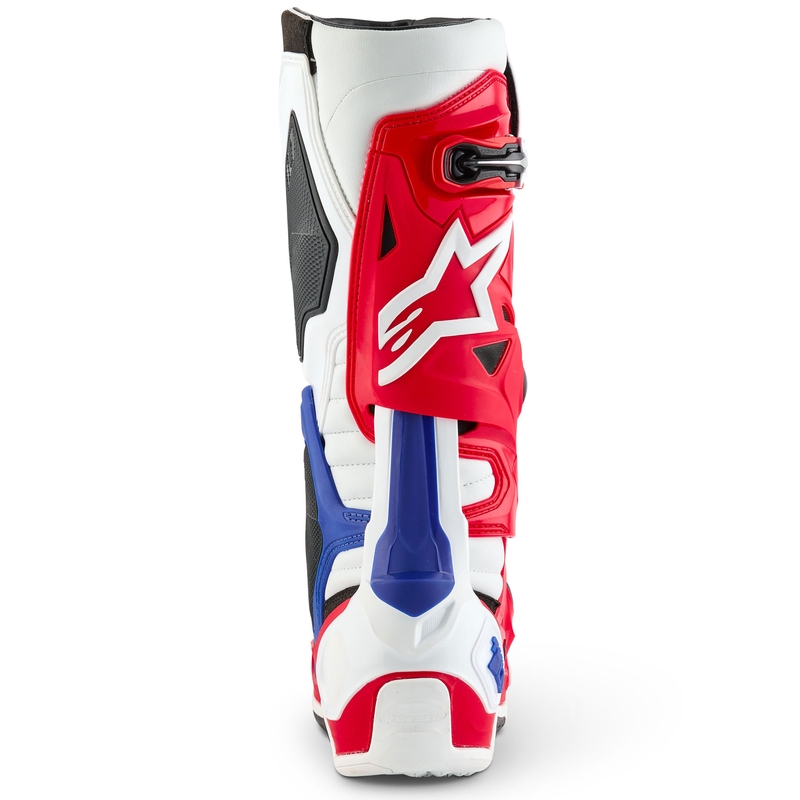 Motorradstiefel Alpinestars Tech 10 Limited Edition FORTITUDE Weiß-Blau-Rot